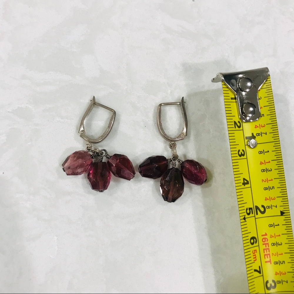 Semi precious dangle earrings - Picture 3 of 5